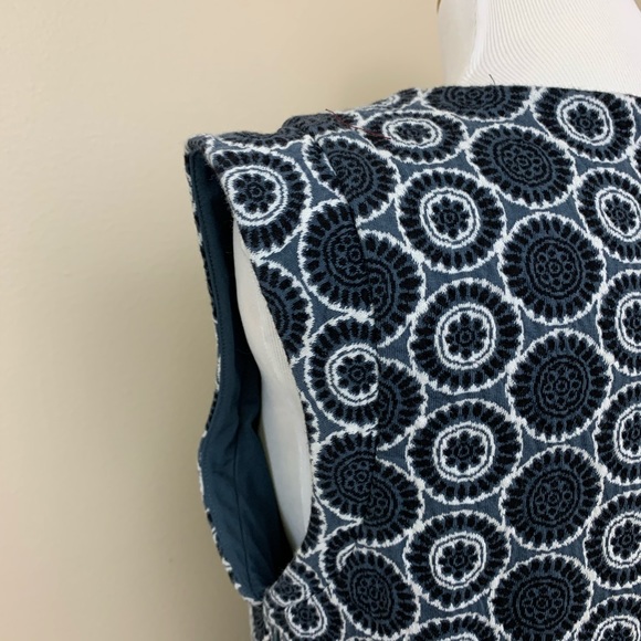 Loft knit quilted cap sleeve dress blue 14 - Picture 5 of 8